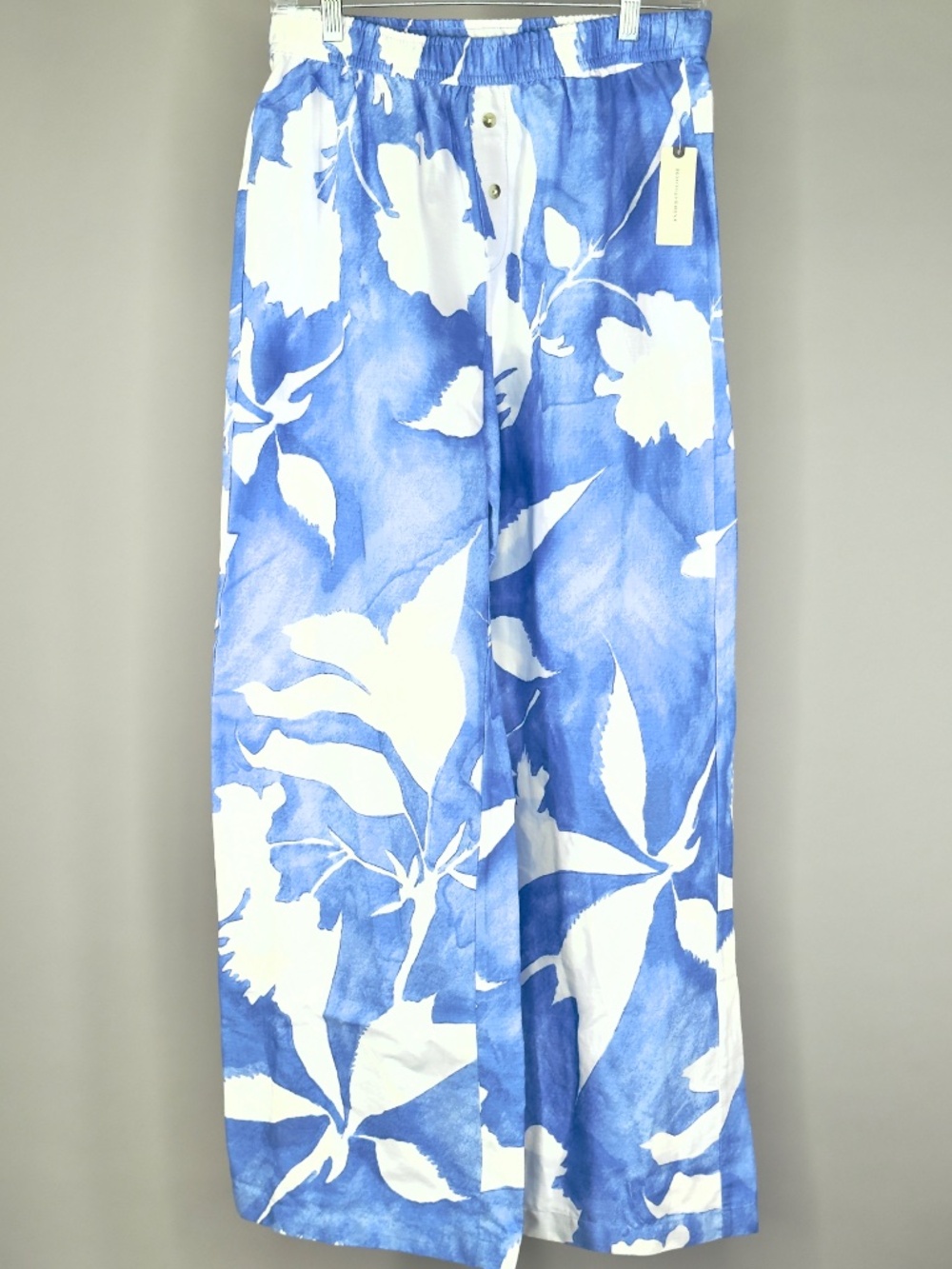 ANTHROPOLOGIE LyreBird Cloud Blue Cotton Flannel Pajama Sleep SET Sz M - Picture 8 of 12